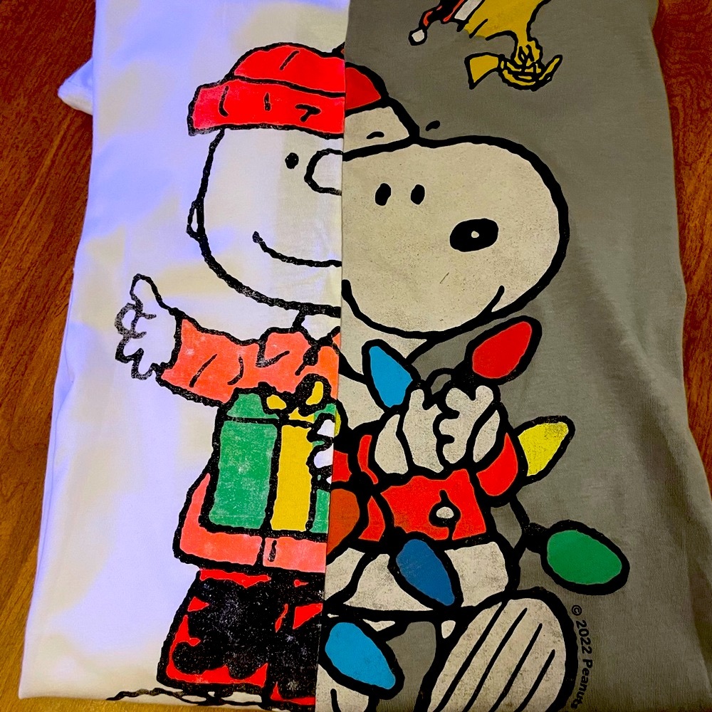 Snoopy and Peanuts Collectible Two-Toned Shirt NWT